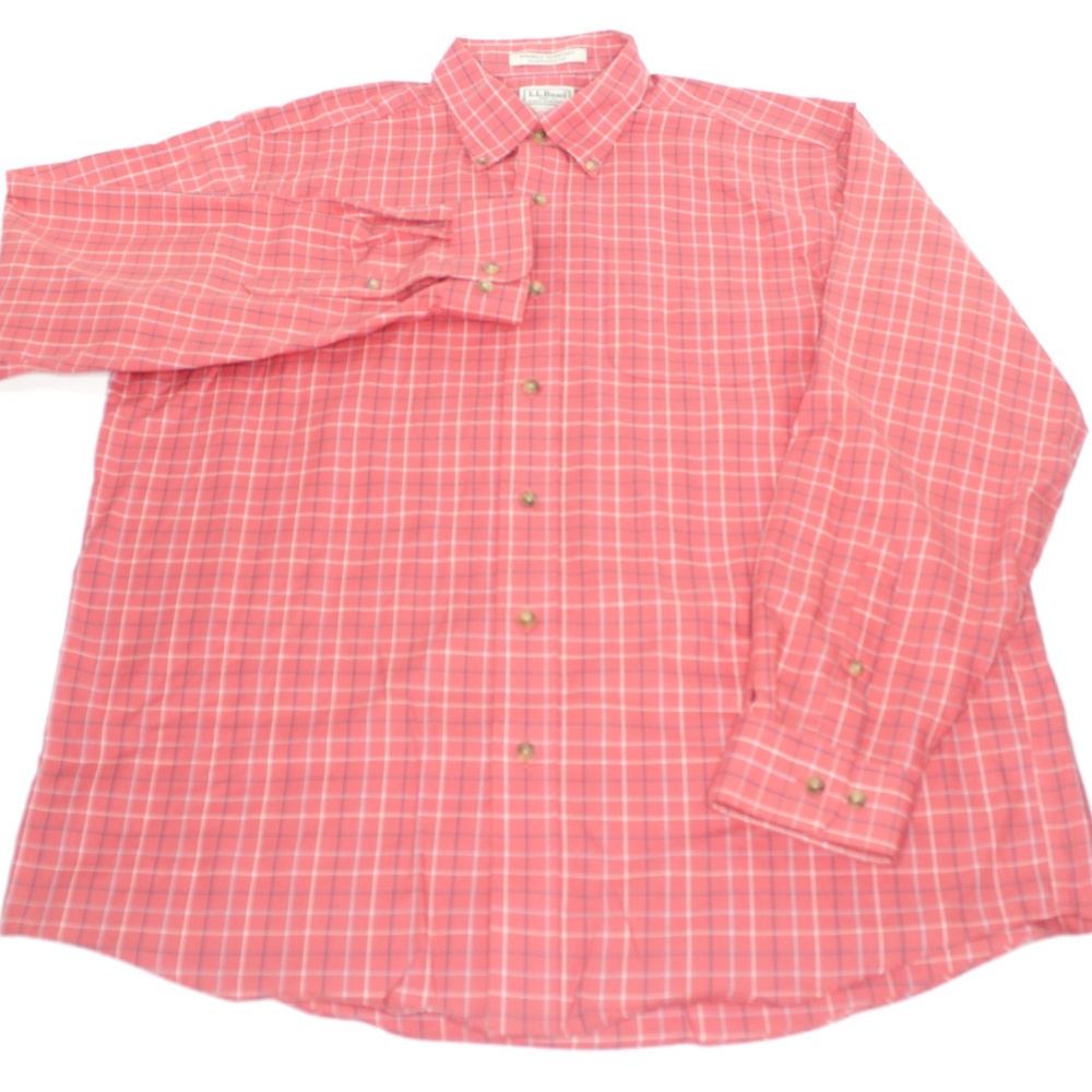LL BEAN Long Sleeve Wrinkle Resistant Button Shirt